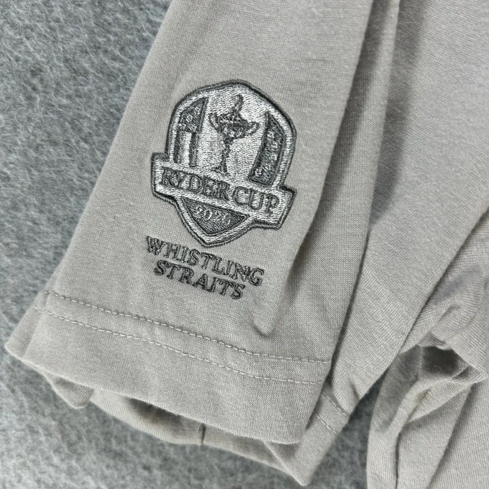 Ryder Cup Adidas T-Shirt Adicross Mens XL Gray Cotton Golf Athleisure